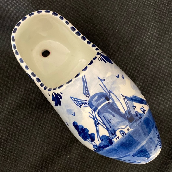 Vintage Authentic Royal Delft Porcelain Hand Painted Dutch Shoe - Picture 2 of 7